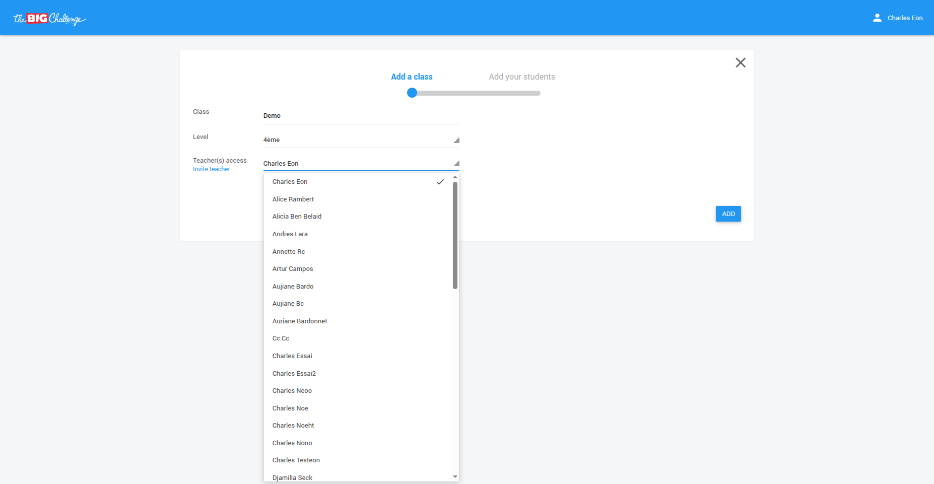 Select colleagues under Teacher(s) Access 