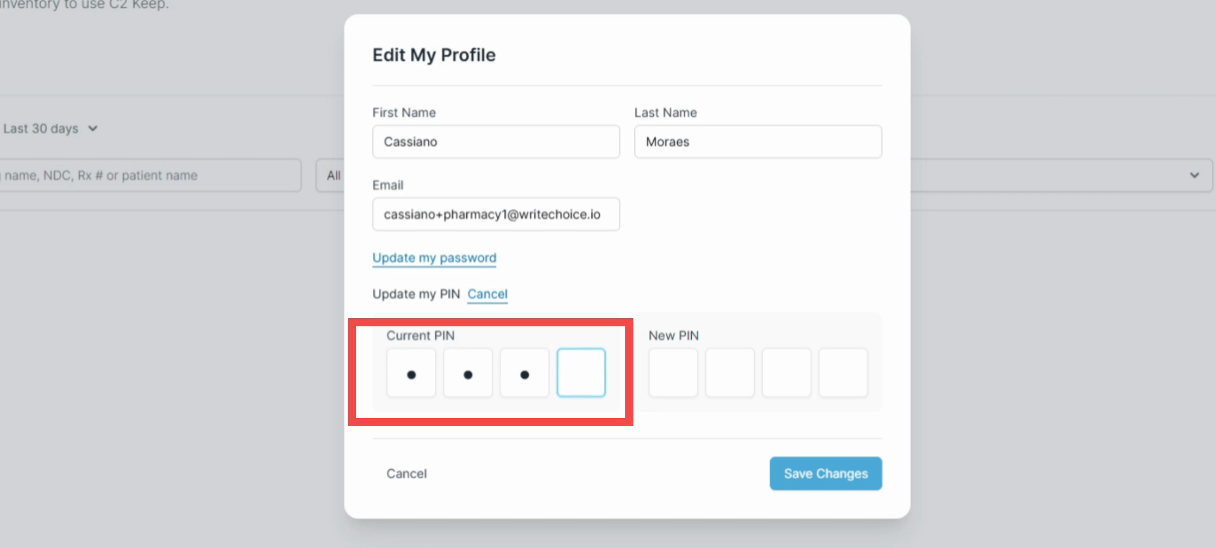 How to update your PIN if you know your current PIN - C2 Keep Help ...