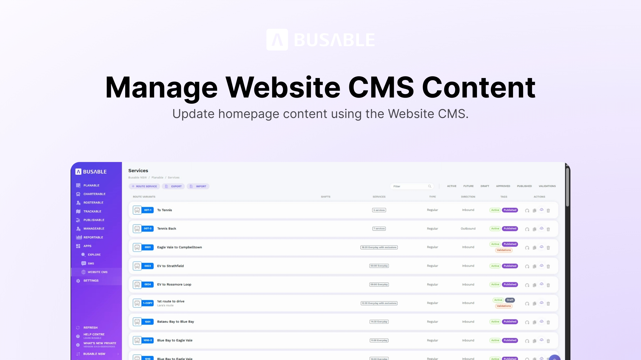 Manage Website CMS Content