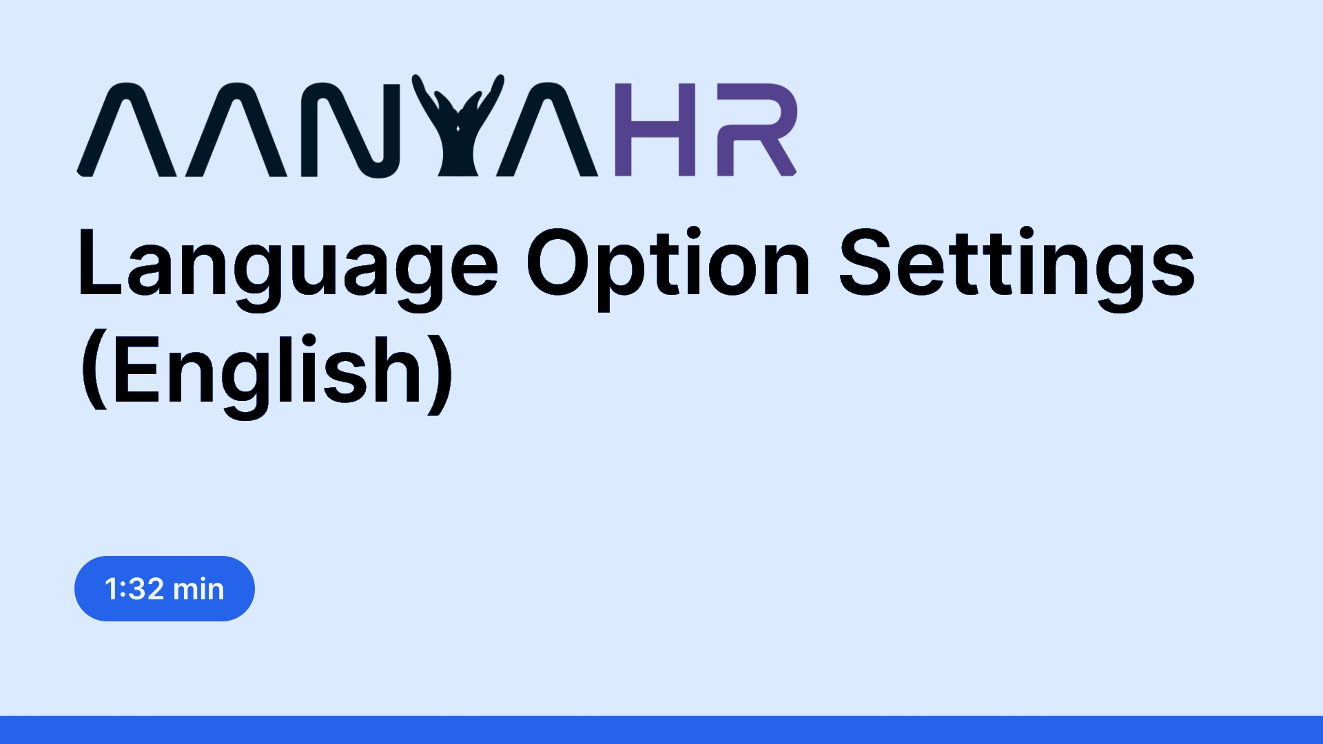 Language Option Settings (English)