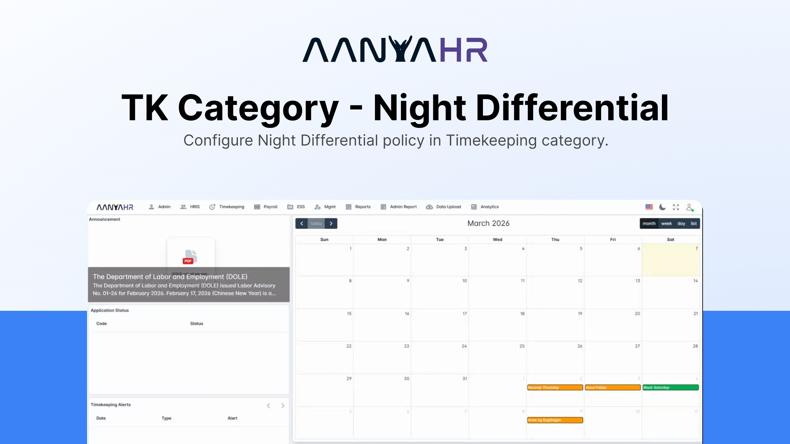 TK Category - Night Differential
