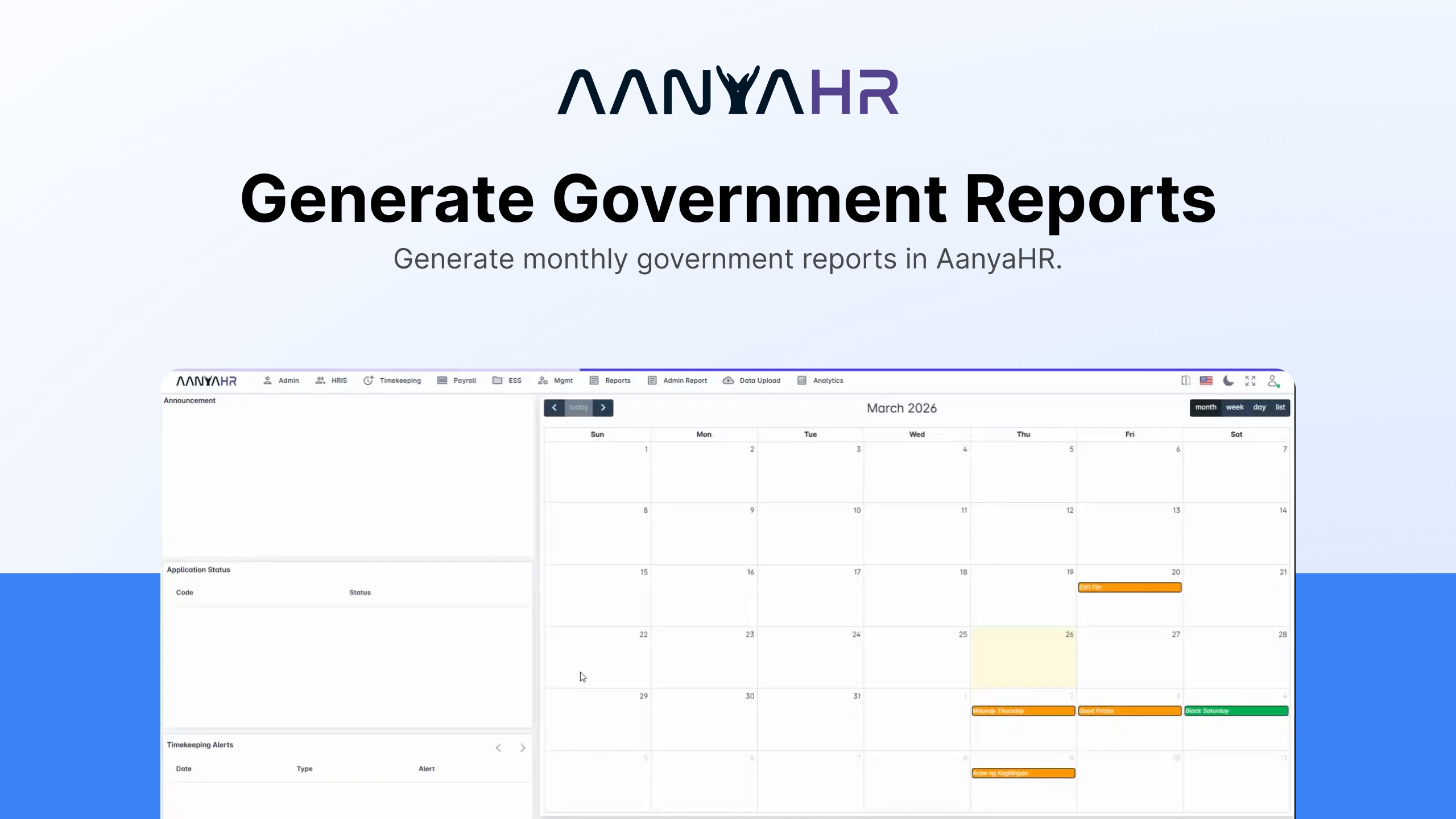 Generate HR Government Reports