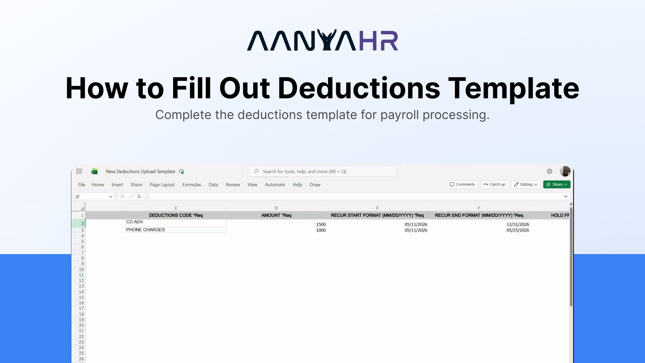 Deduction Draft How to Fill Out New Deductions Template