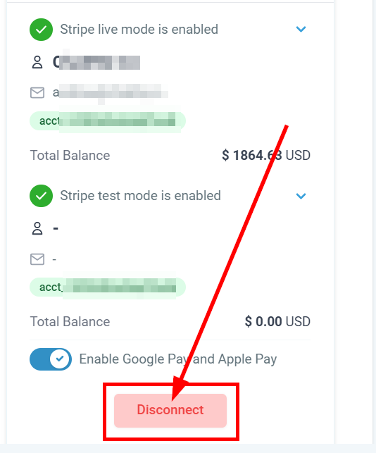 Disconnect Stripe