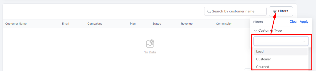Filter affiliate highlight list