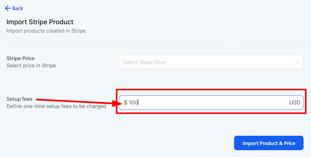 Setup fees