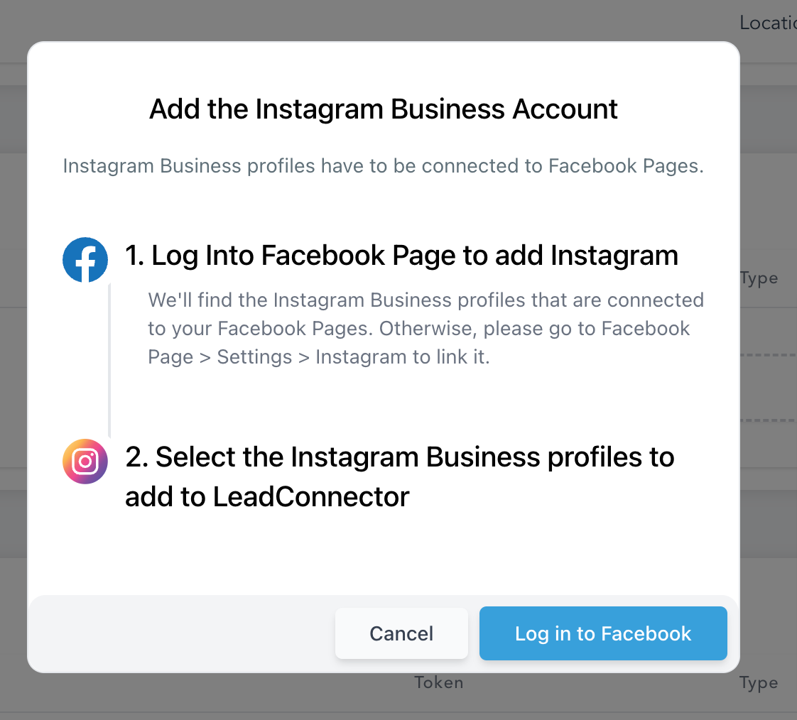 Login Facebook account