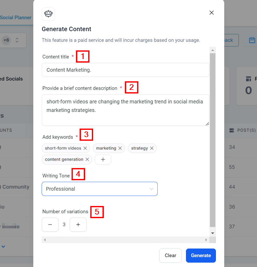 Generate Content AI