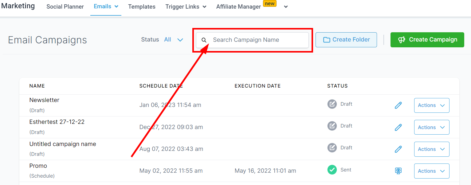 Search campaign names
