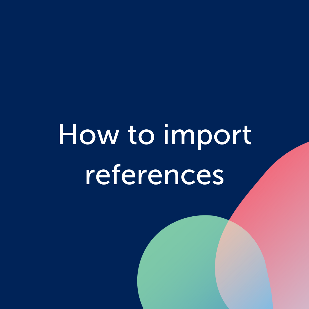 How to import references