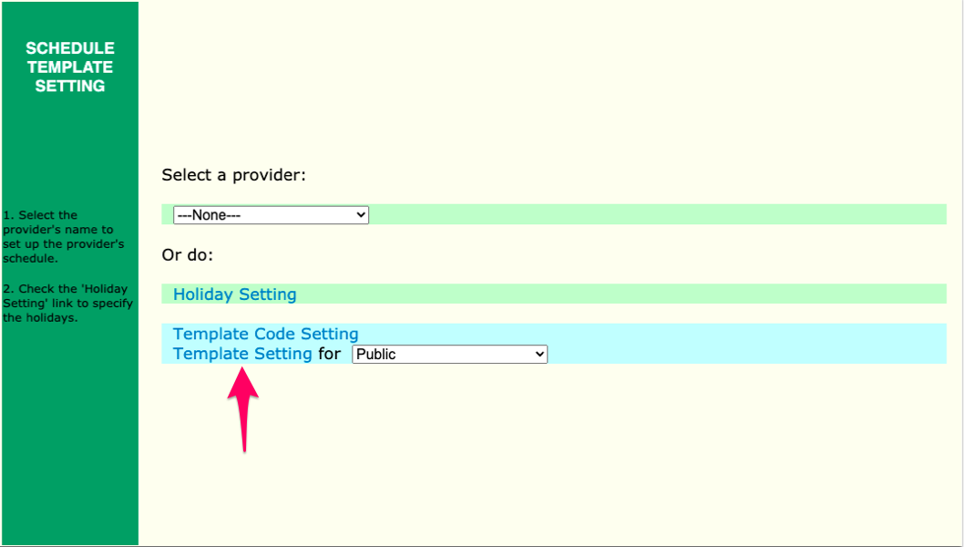 Template setting in Oscar EMR