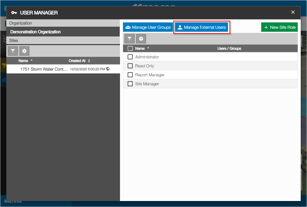 Manage External Users