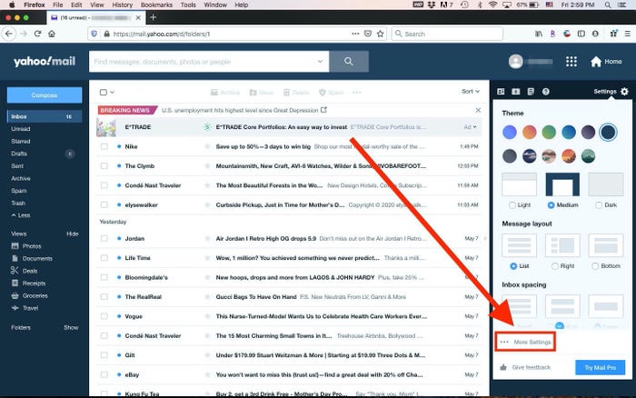 Add Yahoo Mail signature 3