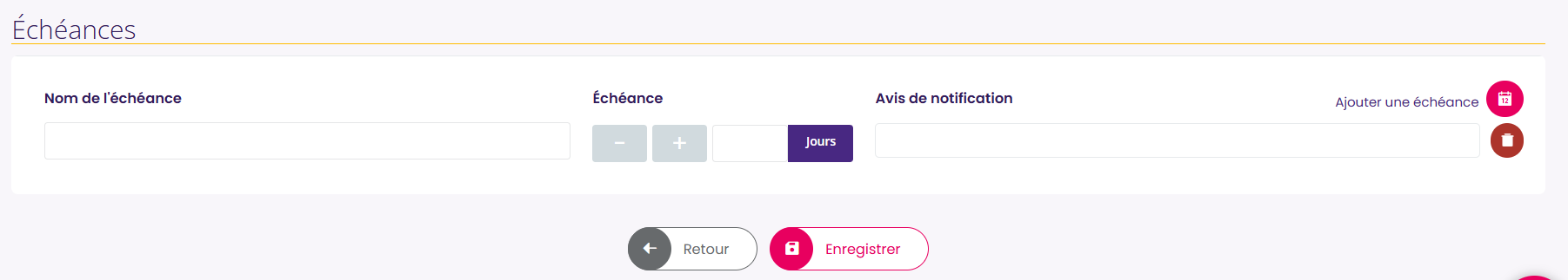 Création d’un modèle de calendrier