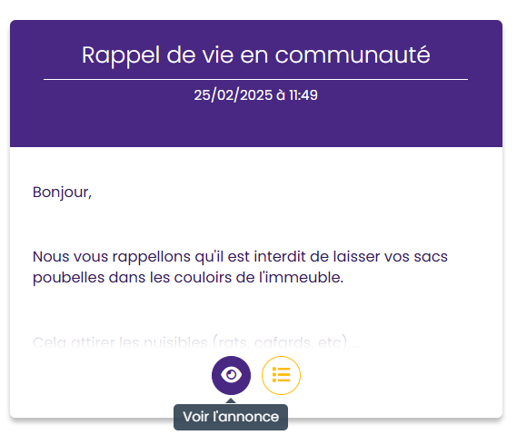 Détail de l'annonce