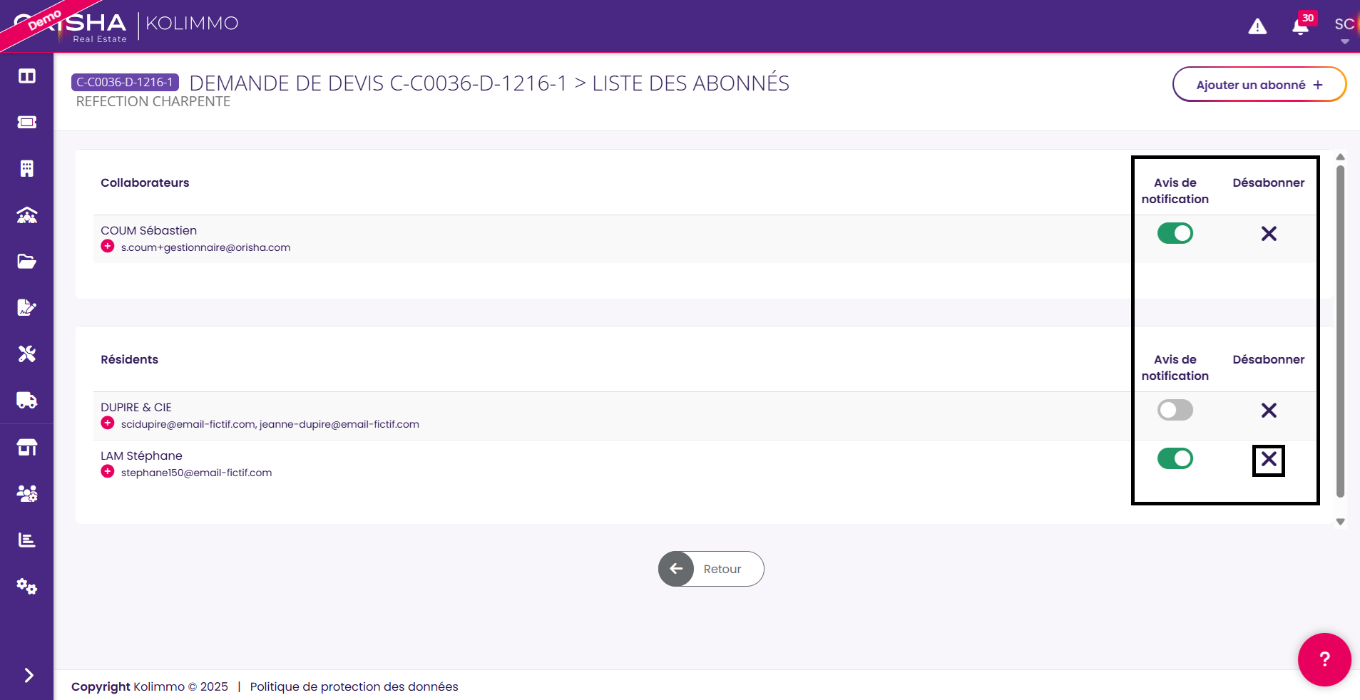 Désactiver les notifications