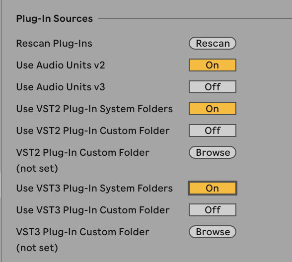 macOS Plug-In Preferences