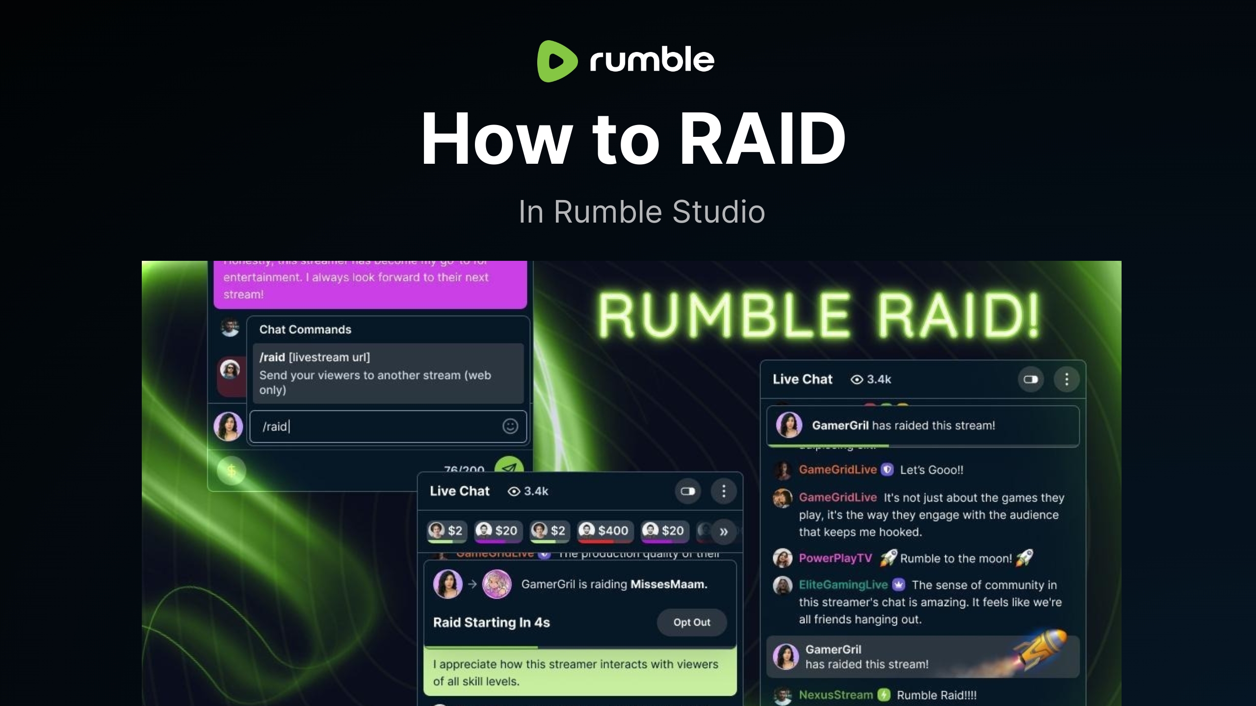 How To Use the RAID Feature in Rumble Studio