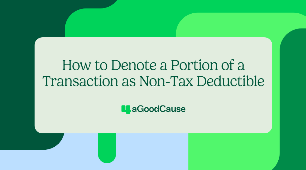How to Denote a Portion of a Transaction as Non-Tax Deductible