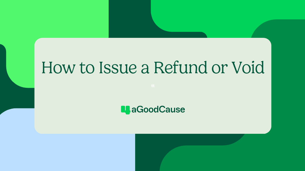 How to Issue a Refund or Void