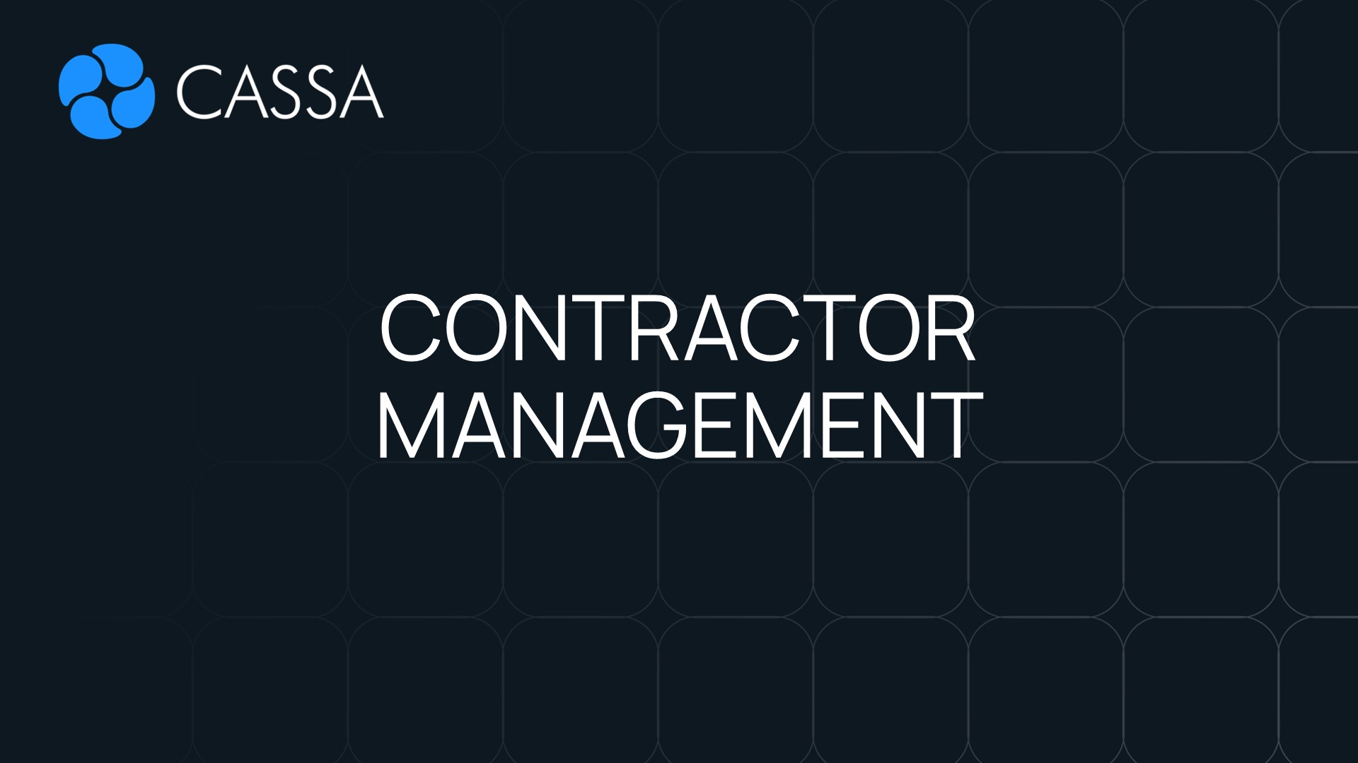 Contractor Management
