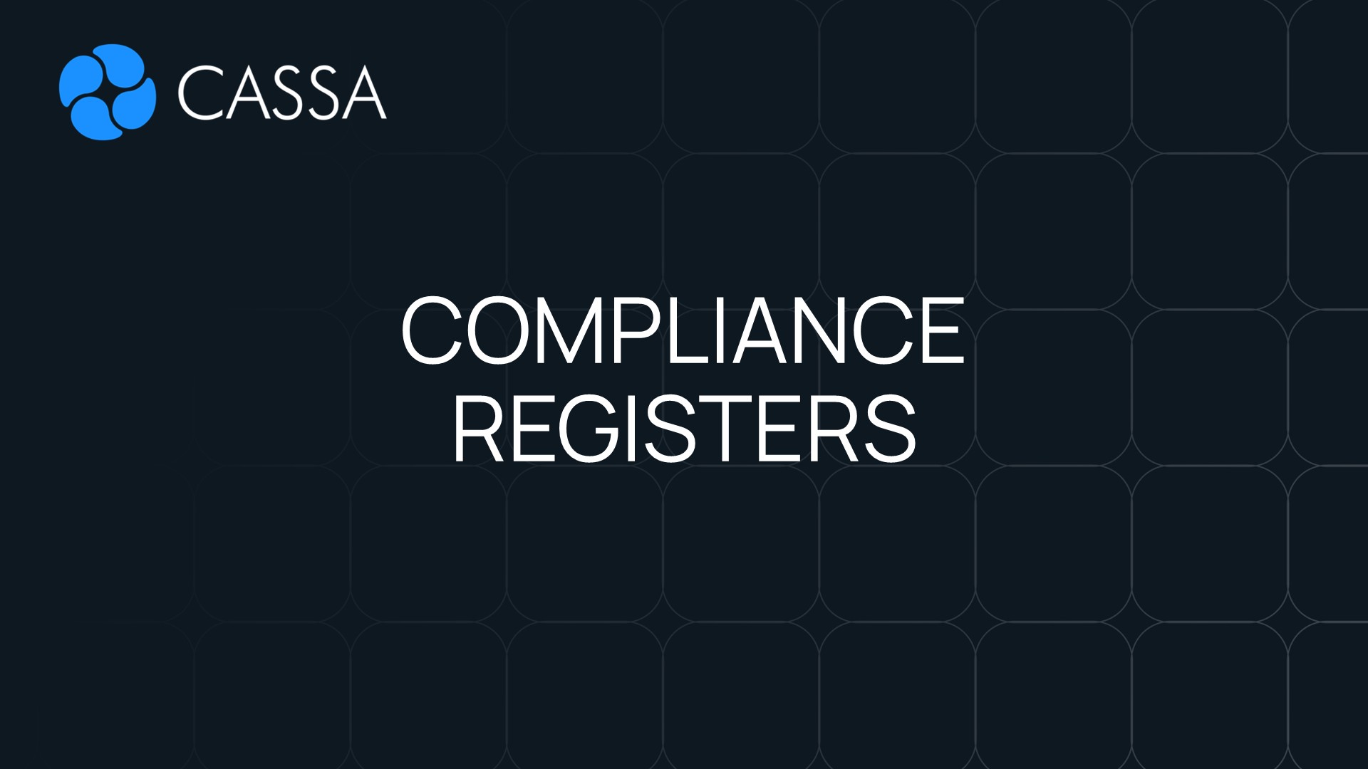 Compliance Registers