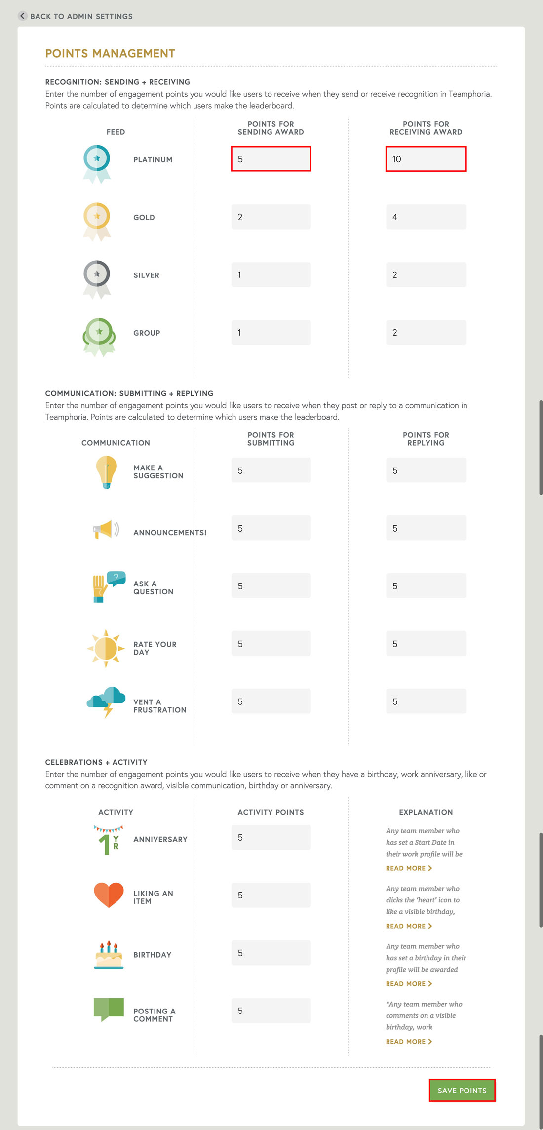 leaderboard points raise company culture and employee engagement