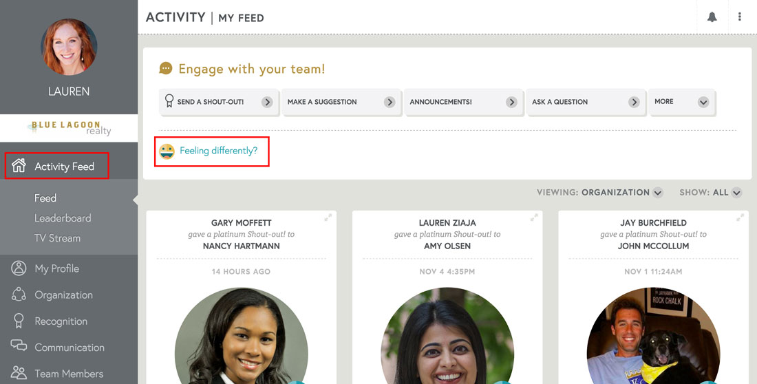 view company culture results through team pulse