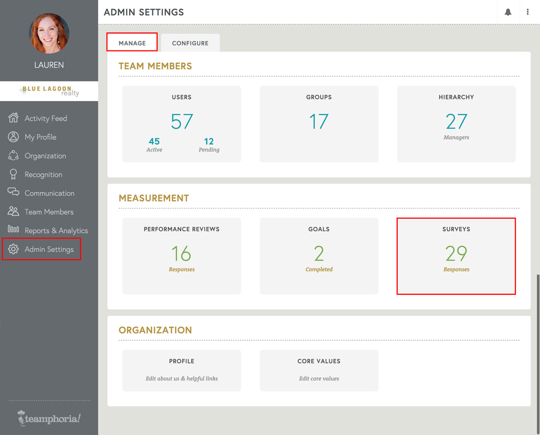 employee engagement platform offering employee survey
