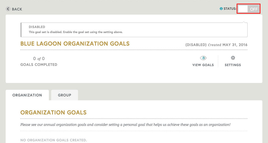 enabling goal sets in free employee review software