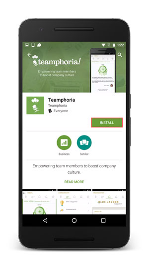 installing free employee recognition mobile app