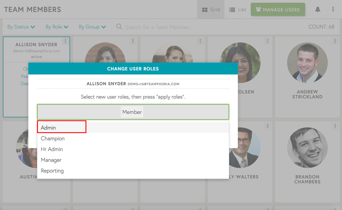 employee roles can be assigned for tracking employee performance
