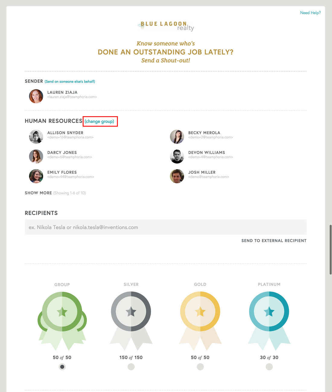employee recognition software employee recognition form