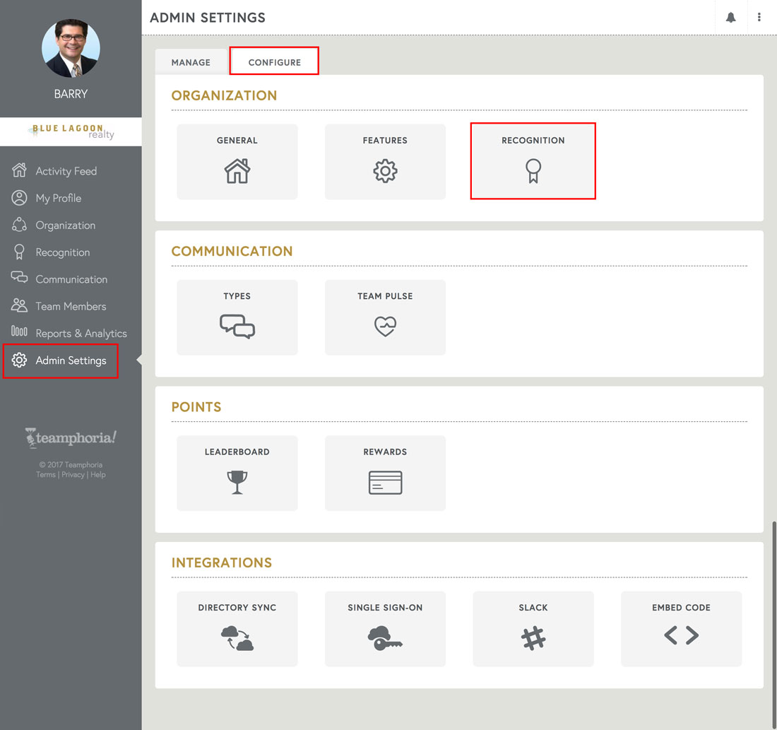 customizing employee recognition templates on employee engagement software