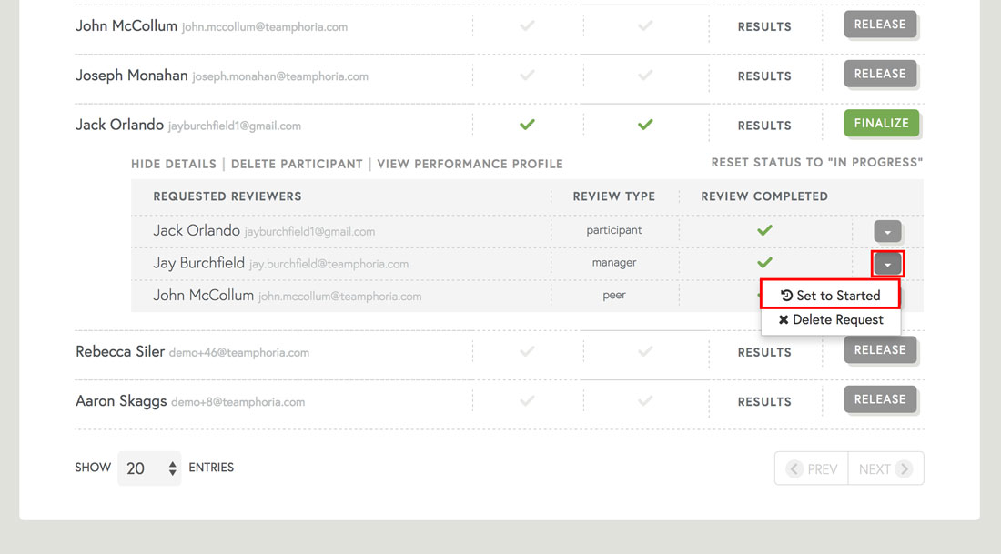 reopening 360 peer reviews on free performance management software