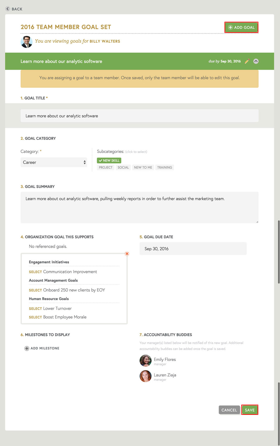 performance management for managers and employees through goals