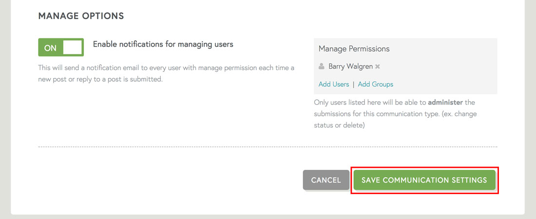 manage options for employee communication