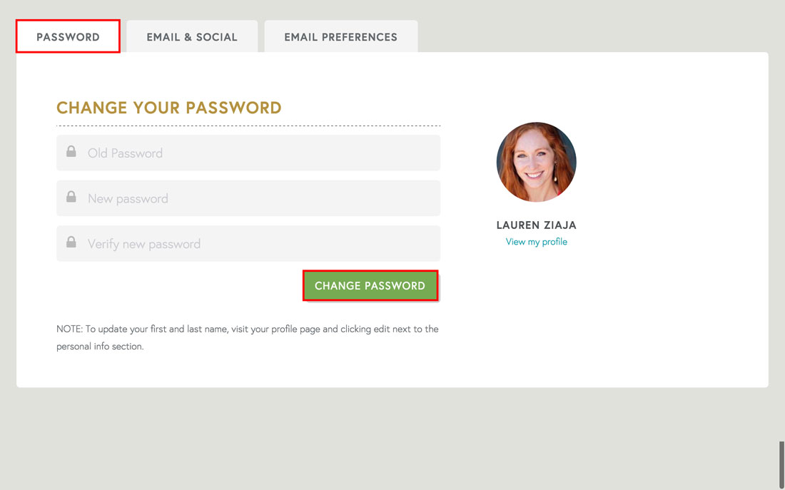changing a password on employee engagement software