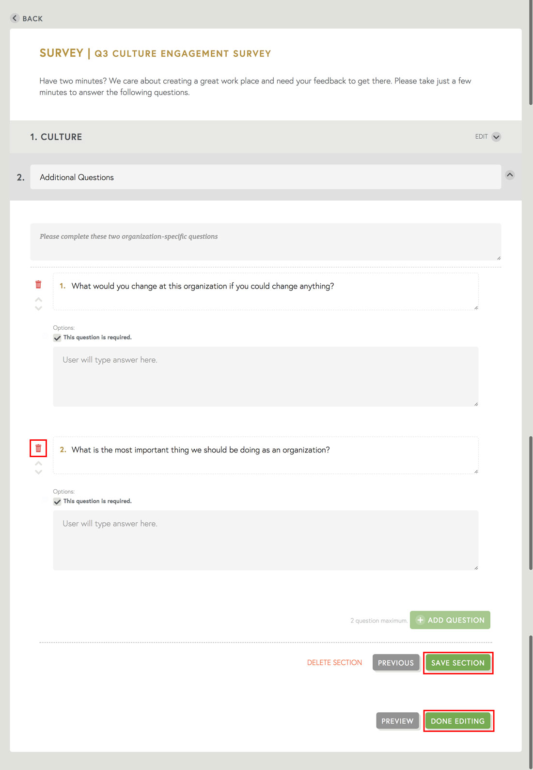 free culture survey to survey employee satisfaction