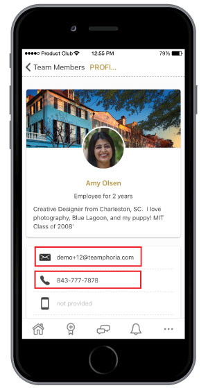 free employee review software mobile app view of employee profile