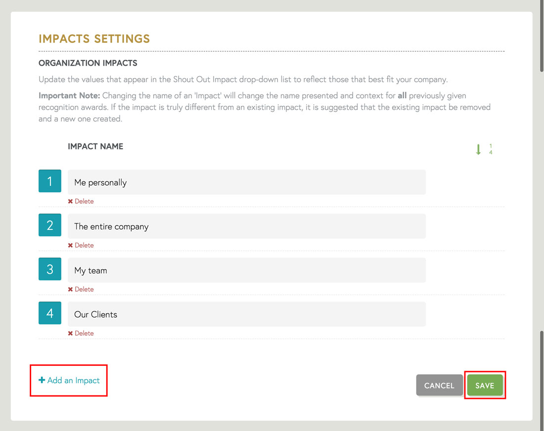edit your employee recognition impacts on the employee recognition templates