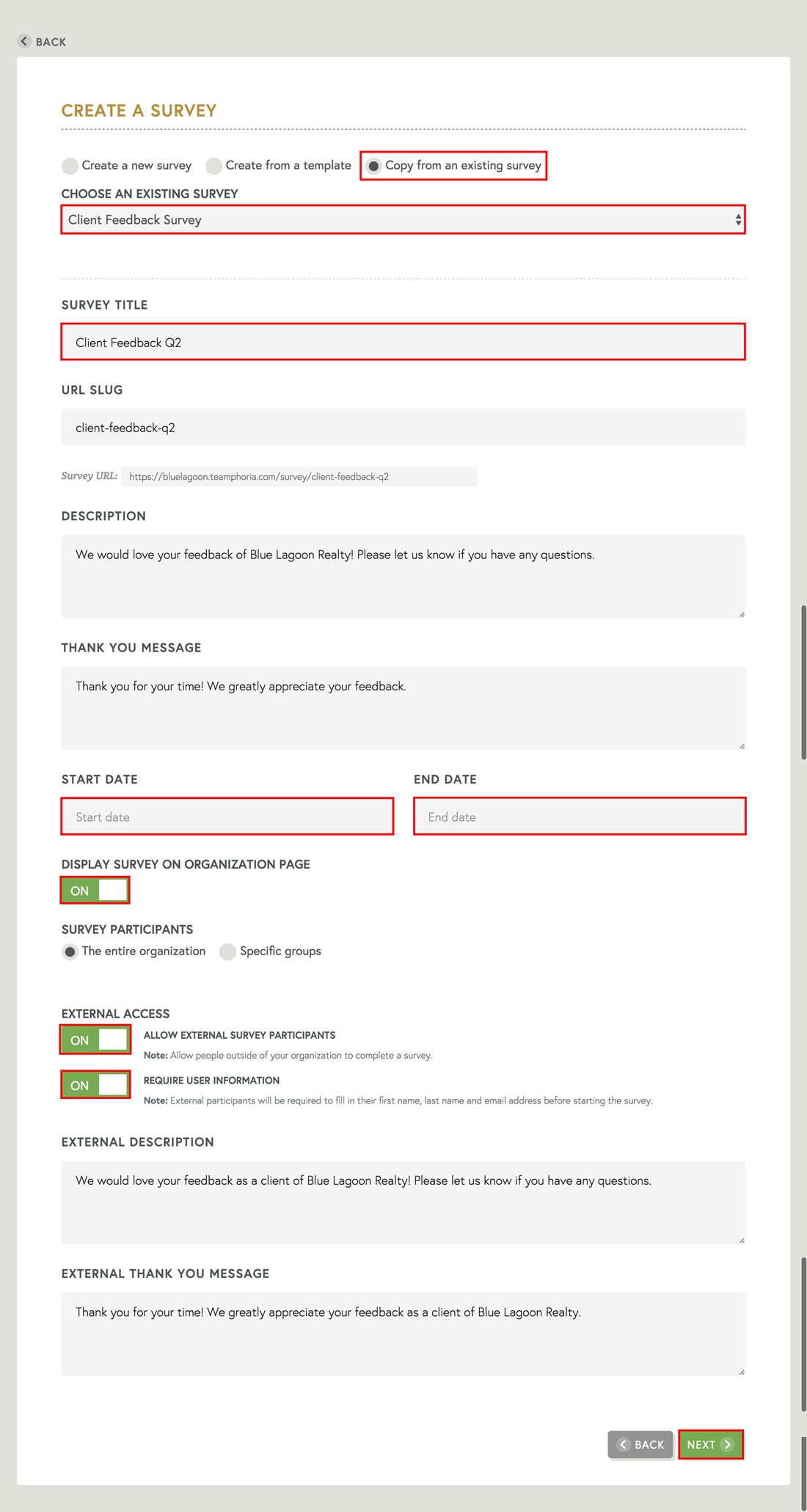 survey for employees to measure culture