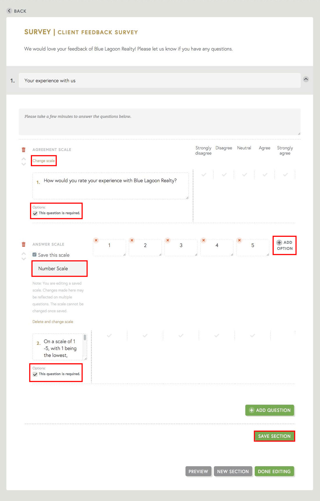 customized employee survey examples on employee engagement software