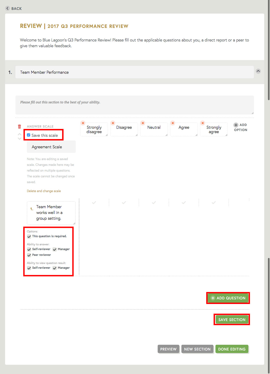 saving your employee performance review template in free performance management software