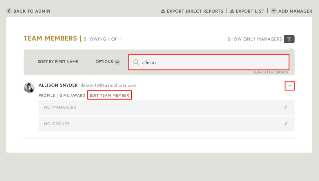 adding managers for tracking employee performance