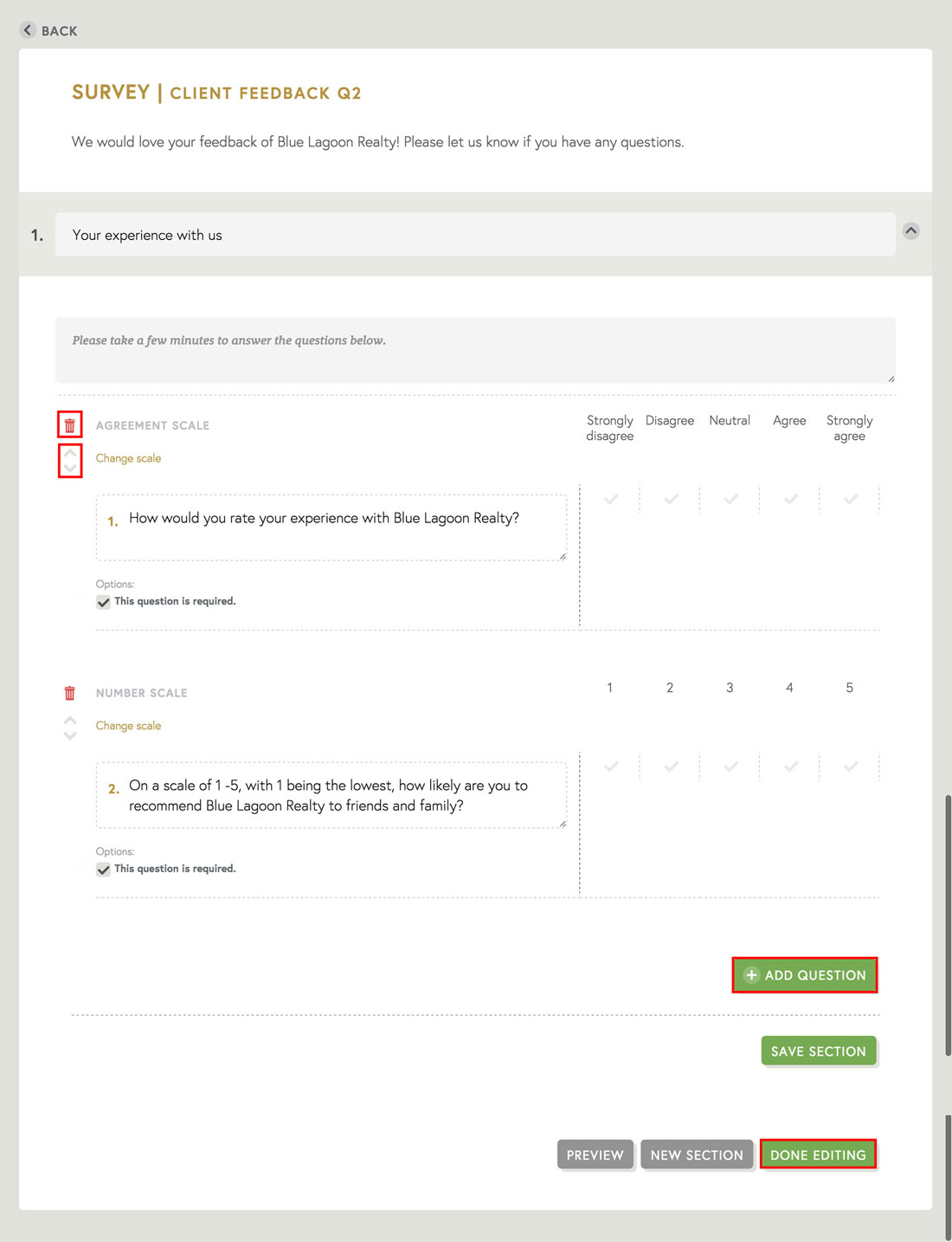 create copy of employee survey examples to measure company culture