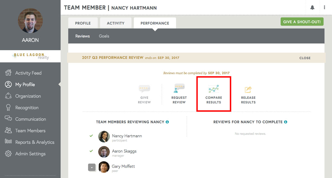 managers using engagement software for tracking employee performance