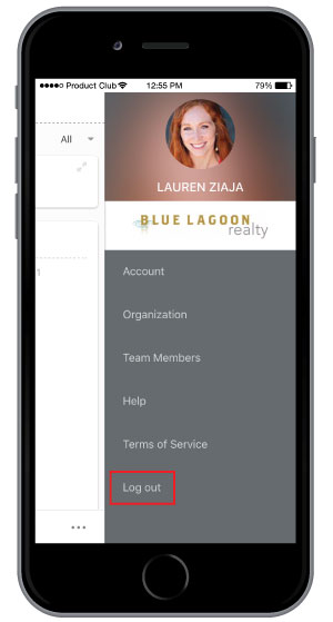 logging out of the free performance management software mobile app