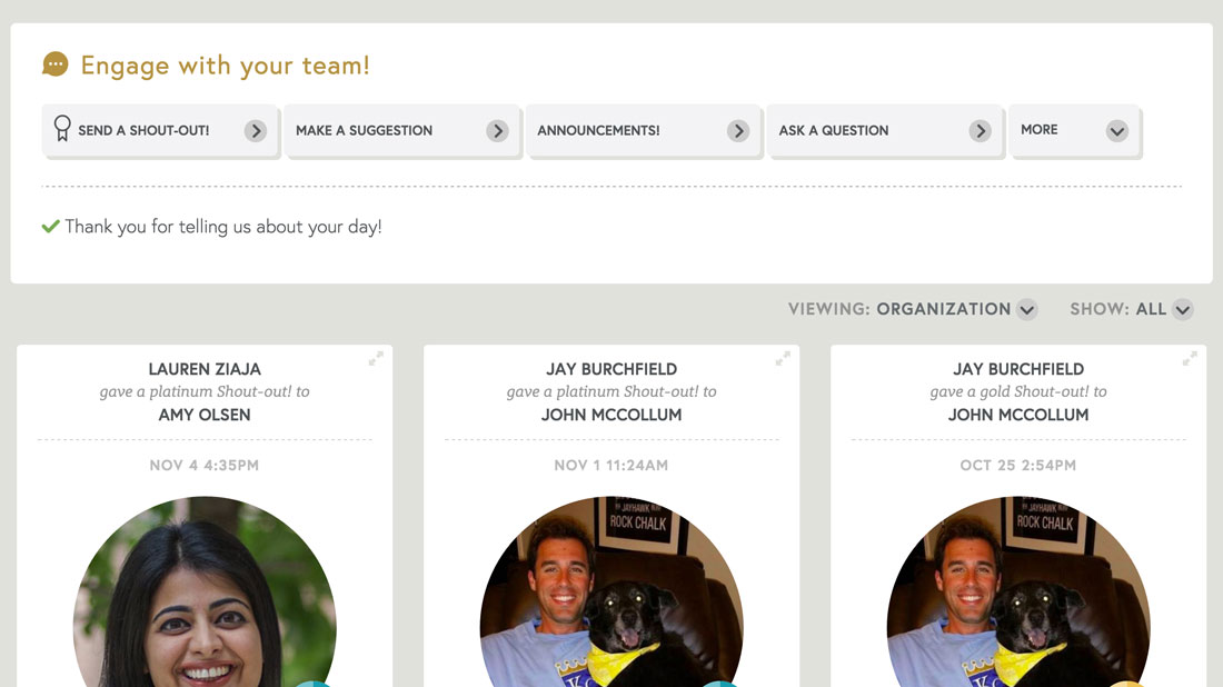 measure culture and employee engagement with engagement survey