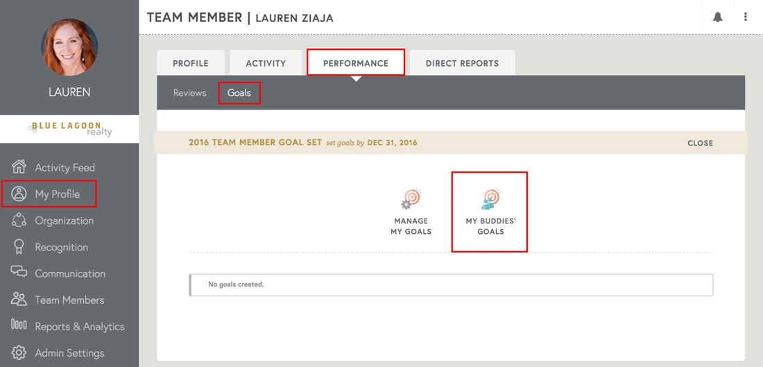 performance management profile on employee engagement software